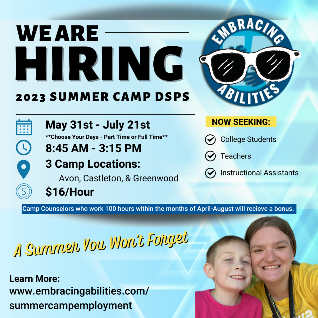 Summer Camp DSP Employment Embracing Abilities Inc.